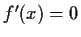 $ f'(x)=0$