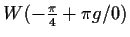 $ W(-\frac{\pi}{4}+\pi g/0)$