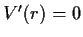 $ V'(r)=0$
