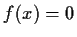 $ f(x)=0$