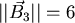 $\vert\vert\vec{B_3}\vert\vert=6$
