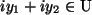 $ iy_{1} +iy_{2} \in \mathrm{U}$