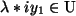 $ \lambda * i y_{1} \in \mathrm{U}$