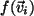 $ f( \vec{v}_i )$
